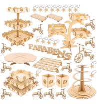 Kit Festa Mdf Safari - 50 Peças - Aniversário Completo Kit Festa Mdf Safari - 50 Peças - Aniversário Completo