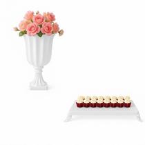 Kit Festa Mesa Decorada 1 Bandeja 1 Vaso Flor