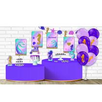 Kit Festa Mêsversário Sereia Infantil Decorativo Kit Festa Mêsversário Sereia Infantil Decorativo
