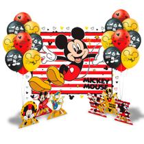 Kit Festa Mickey Decoração Aniversári Painel +Display +Balão Kit Festa Mickey Decoração Aniversári Painel +Display +Balão