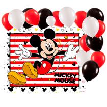 Kit Festa Mickey Mouse Decoração Painel GG+ 150 Bexigas