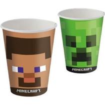 Kit Festa Minecraft 8 Copos 200 ml + 8 Pratos 18 cm Festcolor - Produto Licenciado Kit Festa Minecraft 8 Copos 200 ml + 8 Pratos 18 cm Festcolor - Produto Licenciado