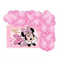 Kit Festa Minnie Rosa Decoração Aniversário Painel+25 Balão - piffer - Rivfestas