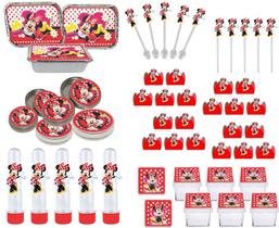 Kit Festa Minnie Vermelha 114 Pças (10 pessoas) - Produto artesanal