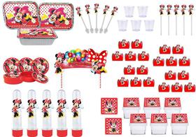 Kit festa Minnie vermelha 191 peças (20 pessoas)