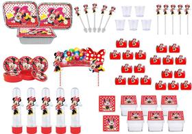 Kit festa Minnie vermelha 191 peças (20 pessoas) - Produto artesanal
