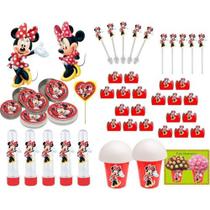 Kit festa minnie vermelha 99 peças (10 pessoas)