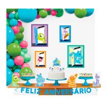 Kit festa MONSTROS S/A Decoração Aniversário completa 40pçs