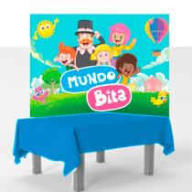 Kit festa Mundo Bita Decoração Anive Toalha azul +Painel TNT Kit festa Mundo Bita Decoração Anive Toalha azul +Painel TNT