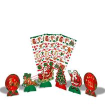 kit Festa Natal Decoração completa Adesivos + 6 Display kit Festa Natal Decoração completa Adesivos + 6 Display