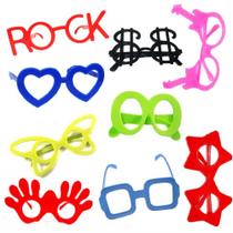 Kit Festa Neon - 50 Óculos + 50 Tiaras + 100 Pulseiras