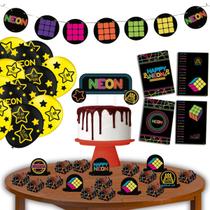 Kit Festa Neon 62 Peças Comemoração Aniversário Evento Festcolor Kit Festa Neon 62 Peças Comemoração Aniversário Evento Festcolor