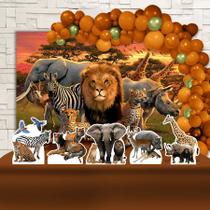 Kit Festa Ouro Animais Safari - IMPAKTO VISUAL Kit Festa Ouro Animais Safari - IMPAKTO VISUAL
