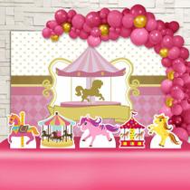 Kit Festa Ouro Carrossel Meninas - IMPAKTO VISUAL