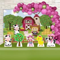 Kit Festa Ouro Fazendinha Rosa - IMPAKTO VISUAL Kit Festa Ouro Fazendinha Rosa - IMPAKTO VISUAL