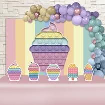 Kit Festa Ouro Fidget Pop It Candy Color - IMPAKTO VISUAL