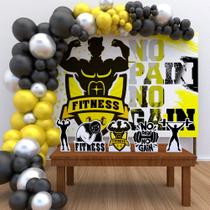 Kit Festa Ouro Fitness Academia- IMPAKTO VISUAL