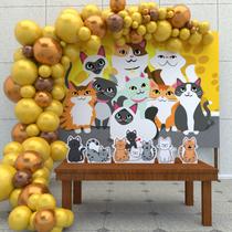 Kit Festa Ouro Gatos - IMPAKTO VISUAL Kit Festa Ouro Gatos - IMPAKTO VISUAL