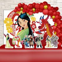 Kit Festa Ouro Mulan Desenho - IMPAKTO VISUAL Kit Festa Ouro Mulan Desenho - IMPAKTO VISUAL