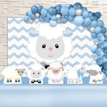 Kit Festa Ouro Ovelhinha Azul - IMPAKTO VISUAL Kit Festa Ouro Ovelhinha Azul - IMPAKTO VISUAL