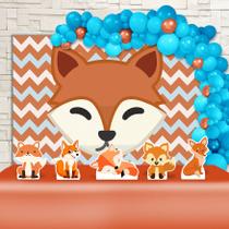 Kit Festa Ouro Raposa Raposinha Fox - IMPAKTO VISUAL Kit Festa Ouro Raposa Raposinha Fox - IMPAKTO VISUAL