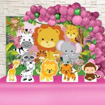 Kit Festa Ouro Safari Rosa - IMPAKTO VISUAL Kit Festa Ouro Safari Rosa - IMPAKTO VISUAL