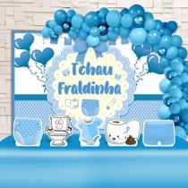Kit Festa Ouro Tchau Fraldinha Azul - IMPAKTO VISUAL