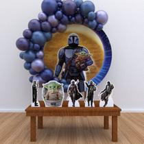 Kit Festa Painel Redondo Aniversário Mandalorian -IMPAKTO VISUAL