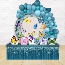 Kit Festa Painel Redondo Borboletas 1,50 Diâmetro-IMPAKTO VISUAL Kit Festa Painel Redondo Borboletas 1,50 Diâmetro-IMPAKTO VISUAL