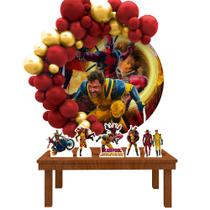 Kit Festa Painel Redondo Deadpool & Wolverine- IMPAKTO VISUAL