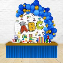kit Festa Painel Redondo Decoração ABC -IMPAKTO VISUAL