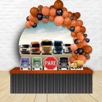 kit festa painel redondo Decoração Caminhao Caminhoneiro 1,50X150