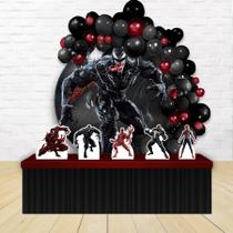kit festa painel redondo Decoração Venom 1,50-IMPAKTO VISUAL