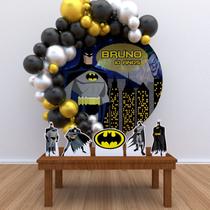 Kit Festa Painel Redondo PERSONALIZADO Batman 01 - IMPAKTO VISUAL