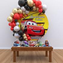 Kit Festa Painel Redondo PERSONALIZADO Carros 01 - IMPAKTO VISUAL