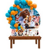 Kit Festa Painel Redondo Pets A Vida Secreta dos Bichos 2 - IMPAKTO VISUAL
