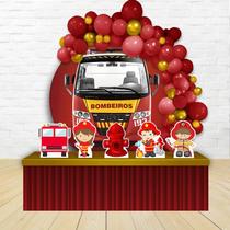 kit festa painel redondoDecoração Bombeiro 1,50 Diâmetro