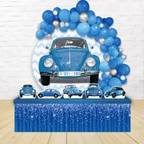 kit festa painel redondoDecoração Fusca Azul 1,50 Diâmetro