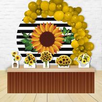 kit festa painel redondoDecoração Girassol