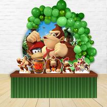 kit festa painel redondoDecoração Infantil Donkey Kong-IMPAKTO VISUAL
