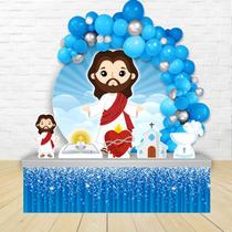 kit festa painel redondoDecoração Jesus Batizado 1,50 Diâmetro