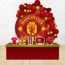 kit festa painel redondoDecoração Manchester United 1,50 Diâmetro
