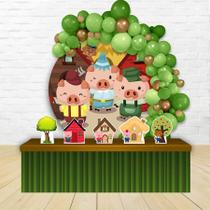 kit festa painel redondoDecoração Os 3 porquinhos 1,50 Diâmetro kit festa painel redondoDecoração Os 3 porquinhos 1,50 Diâmetro