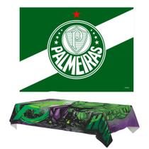 Kit Festa Palmeiras e Hulk Decoração Painel GG + Toalha Mesa Kit Festa Palmeiras e Hulk Decoração Painel GG + Toalha Mesa