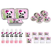 Kit festa Panda menina 40 peças (10 pessoas)