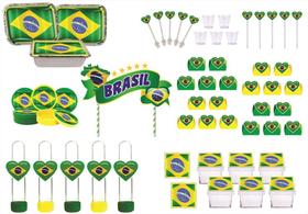 Kit Festa Pátria Amada Brasil 311 peças (30 pessoas)