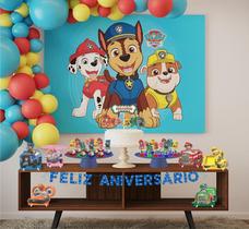 Kit Festa Patrulha Canina 39 Itens Painel + Faixa + Enfeites Kit Festa Patrulha Canina 39 Itens Painel + Faixa + Enfeites