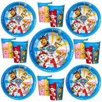 Kit Festa Patrulha Canina Aniversário 8 Pratos 8 Copos Kit Festa Patrulha Canina Aniversário 8 Pratos 8 Copos