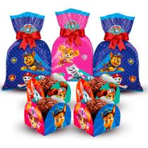 Kit Festa Patrulha Canina Decora 50 Forminhas +8 Sacolas