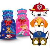 Kit Festa Patrulha Canina Decoração 12 Sacolas + 3 Mascaras Kit Festa Patrulha Canina Decoração 12 Sacolas + 3 Mascaras